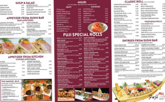 Fuji Japanese Steakhouse menu