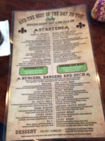 Lucky Irish Pub Grill menu