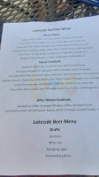 The Lakeside menu