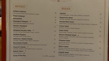 Franco's menu