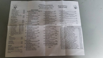 Chinese Express menu
