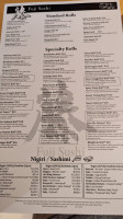 Fuji Sushi restaurant menu