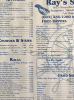 Ray's Seafood menu