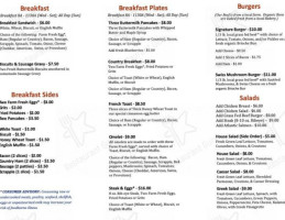 Sperryville Trading Cafe And Market menu