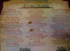 El Charro menu