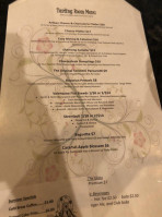 Valenzano Winery menu