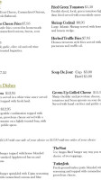 Spin City's Corner Cafe menu