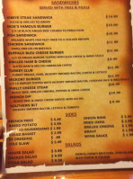 Southern Country Steakhouse menu