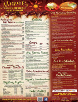 Miguel's Family Mexican menu