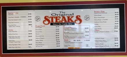 The Original Steaks inside
