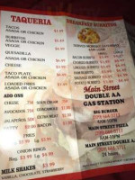 Main Street Pizza And Big Burger menu