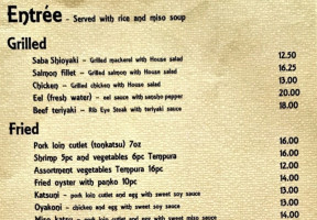 Takohachi Japanese menu