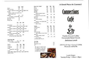 Connections Cafe By Life Recaptured menu