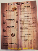 The Peeple Co. menu