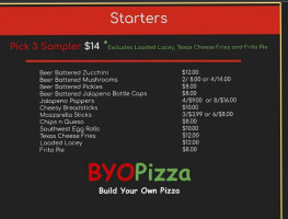 Byopizza menu