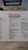 Annabellas menu