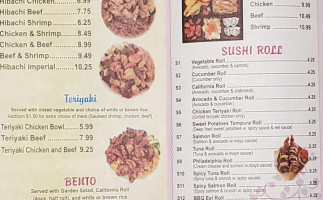Tokyo Japan Hibachi And Sushi menu