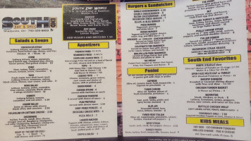 South End And Grill menu