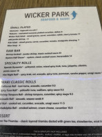 Wicker Park Seafood Sushi menu