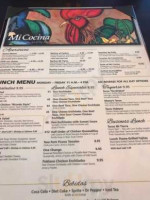 Mi Cocina menu