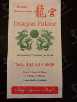 Dragon Palace (take Out Only For Whole Day) menu