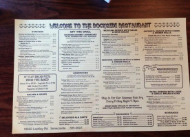 Dockside menu