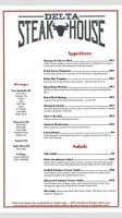 Delta Steak House menu