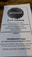Father's Kitchen Taphouse menu