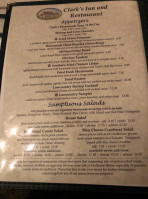 Clark's Inn And menu