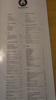 Komatsu Ramen menu