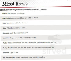 JL Beers menu