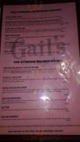 Gail's Carriage Inn menu