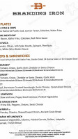 Branding Iron Grill menu