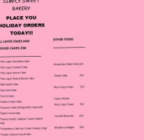 The Cakery On The Square menu