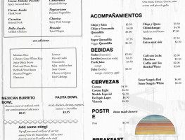 El Jefe's Taqueria Harvard Square menu