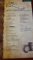 Q's Southern Bistro menu