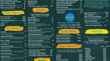 Mo's Fisherman Wharf And Seafood Market menu