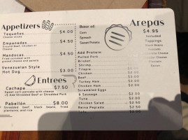 Arepas Coffee menu