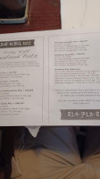 Olde Kegg Grill menu