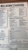 Millburn Standard menu