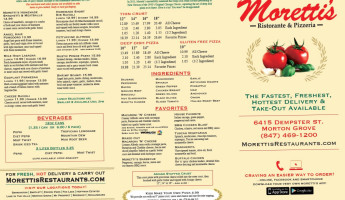 Moretti's Pizzeria Morton Grove food