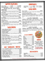 Casa Maya Mexican Grill menu