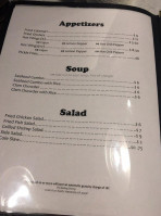 The Saucy Shrimp menu