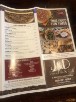 J D Pizza Hub Grill menu