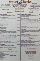 Sweet Cheeks Cafe And Catering menu