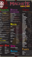 Machete Tequila Tacos Colfax menu