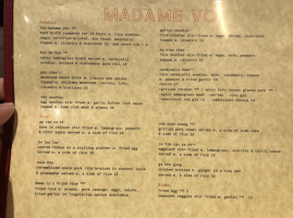 Madame Vo menu
