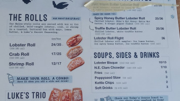 Luke's Lobster Soma menu