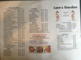Lam's Garden menu