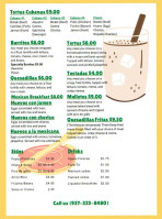 Taqueria Senor Piquin menu